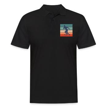 Fußball Fußballer - Männer Poloshirt - Schwarz - Vorne - Kai (181cm)