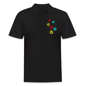 Soccer soccer - Men's Polo Shirt - black - Front - Kai (181cm)