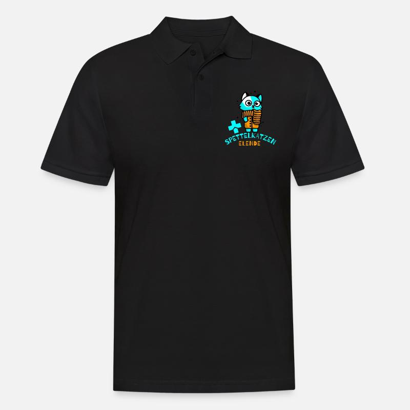 Südharz Merch - Elender Spettelkatze - Männer Poloshirt - Schwarz