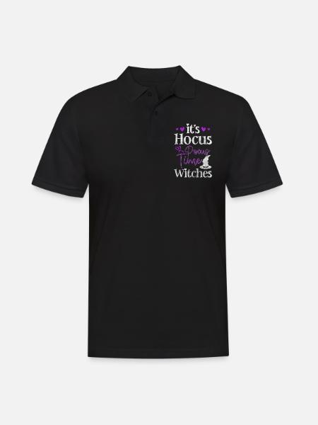Hexerei Besen Zauberspruch Wicca - Männer Poloshirt - Schwarz