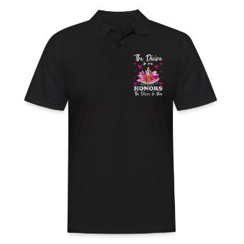 Meditation Relaxation Mindful Karma - Men's Polo Shirt - black - Front - Kai (181cm)