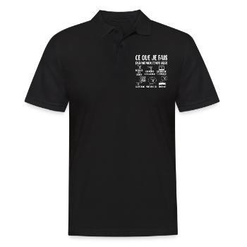 T-shirt bricoleur bricolage humoristique homme - Polo Homme - noir - Devant - Kai (181cm)