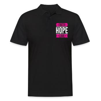 Verset de la Bible foi espérance amour - Polo Homme - noir - Devant - Kai (181cm)