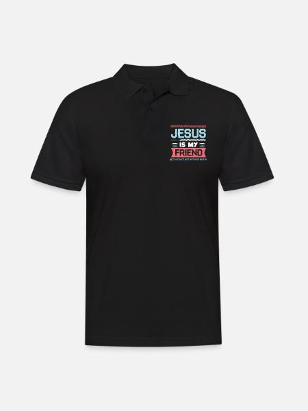 Bible Jesus is my friend - Men's Polo Shirt - black