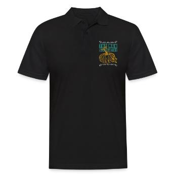 vegan kürbis - Männer Poloshirt - Schwarz - Vorne - Kai (181cm)