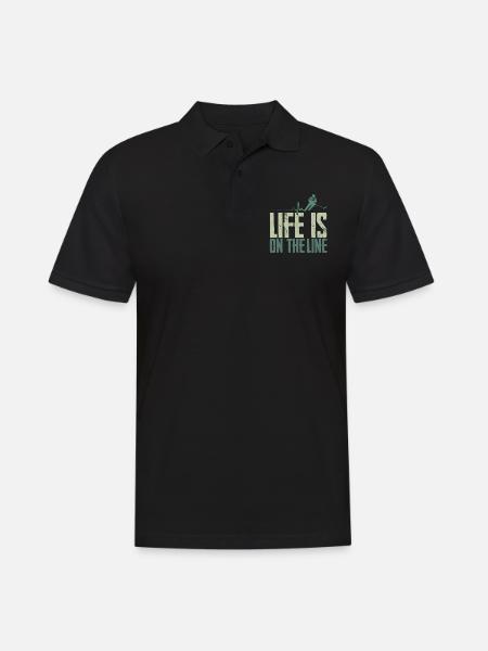 Citation de hockey sur glace - Polo Homme - noir