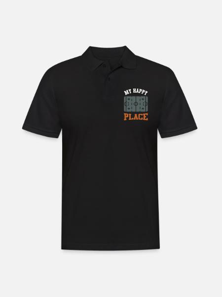 ice hockey feld - Männer Poloshirt - Schwarz
