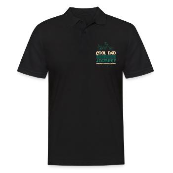 motorrad papa - Männer Poloshirt - Schwarz - Vorne - Kai (181cm)