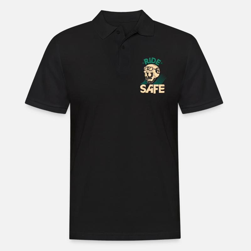motorrad ride - Männer Poloshirt - Schwarz