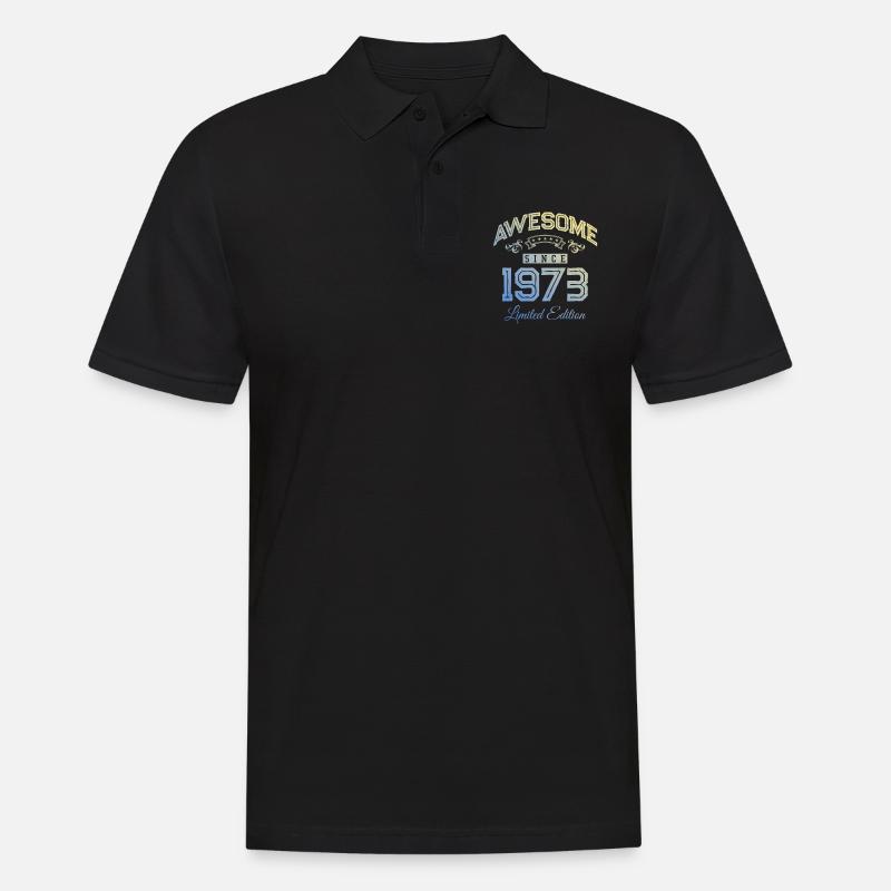 1973 awesome since - Männer Poloshirt - Schwarz