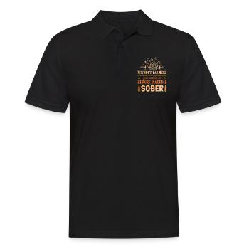 farming bauer - Männer Poloshirt - Schwarz - Vorne - Kai (181cm)