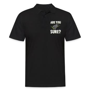 badminton witziger spruch - Männer Poloshirt - Schwarz - Vorne - Kai (181cm)