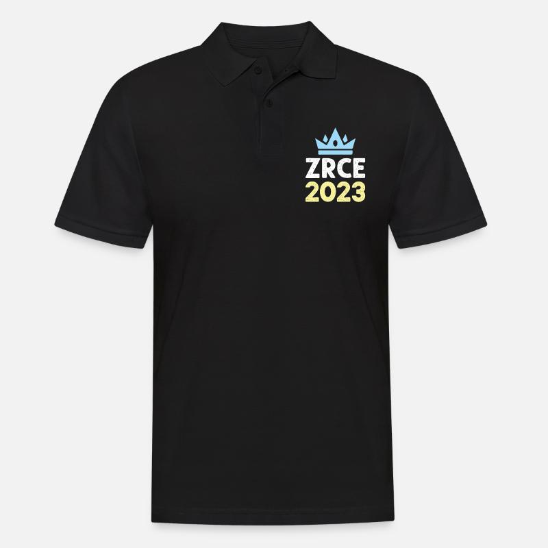 Zrce 2023 Krone - Männer Poloshirt - Schwarz