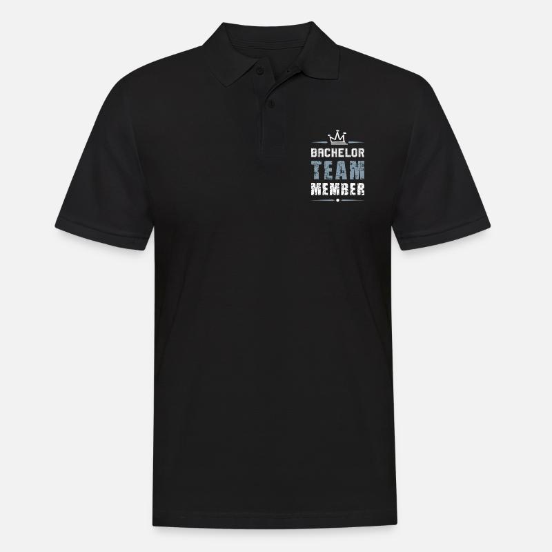 Bachelor Team - Männer Poloshirt - Schwarz