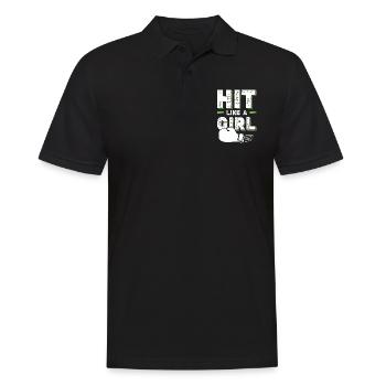 Boxer Girl - Polo Homme - noir - Devant - Kai (181cm)