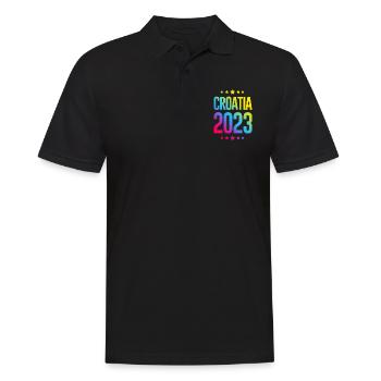 Croatia 2023 - Men's Polo Shirt - black - Front - Kai (181cm)