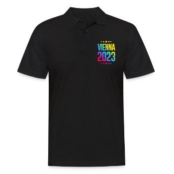 Vienna 2023 Wien - Men's Polo Shirt - black - Front - Kai (181cm)
