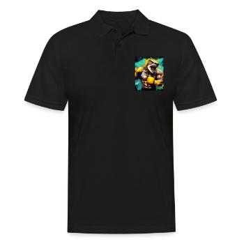 Hai Tier Boxer Kämpfer - Männer Poloshirt - Schwarz - Vorne - Kai (181cm)