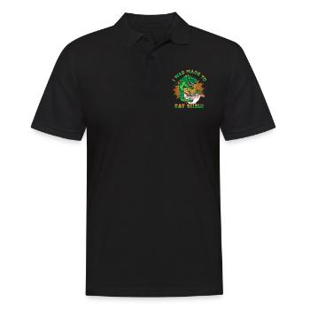 Amateur de cuisine japonaise, on m’a fait manger des sushis - Polo Homme - noir - Devant - Kai (181cm)