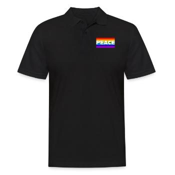 -peace- - Männer Poloshirt - Schwarz - Vorne - Kai (181cm)