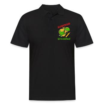 Kinder Achtung Schulkind Schulanfang T-Shirt - Männer Poloshirt - Schwarz - Vorne - Kai (181cm)