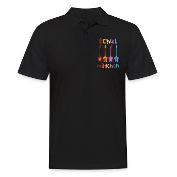 Schulmädchen ABCD Rockgitarre T shirt - Männer Poloshirt - Schwarz - Vorne - Kai (181cm)