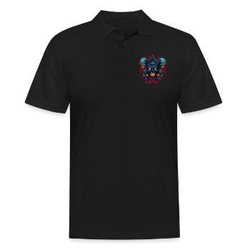 Abstrait Diable Satan Squelette Démons - Polo Homme - noir - Devant - Kai (181cm)
