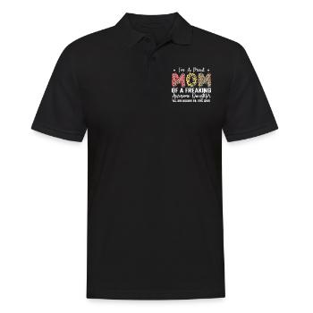 I'm A Proud Mom Of A Freaking Awesome Daughter - Men's Polo Shirt - black - Front - Kai (181cm)
