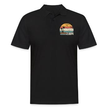 2004 Jubiläumsgeschenk - Made in 2004 Retro 2004 - Männer Poloshirt - Schwarz - Vorne - Kai (181cm)