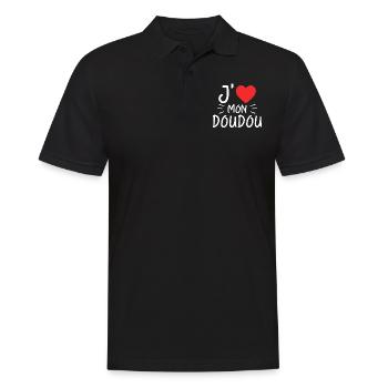 I Love My Woman Plushie Love Plushie Gift - Men's Polo Shirt - black - Front - Kai (181cm)