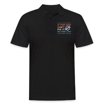 Wenn Pop-Pop es nicht reparieren kann, kann es niemand - Vatertag - Männer Poloshirt - Schwarz - Vorne - Kai (181cm)