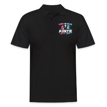 Rosa Oder Blau Tante Liebt Dich Geschlecht Enthüllen Tante - Männer Poloshirt - Schwarz - Vorne - Kai (181cm)