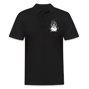 Pingouin Halloween Zombie - Polo Homme - noir - Devant - Kai (181cm)