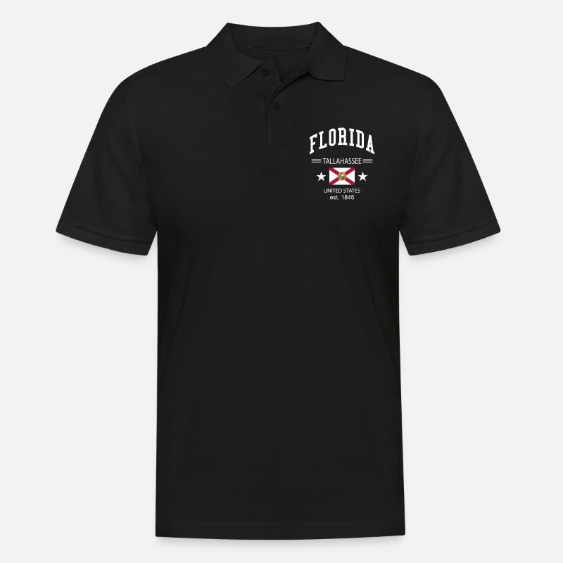 Florida - Männer Poloshirt - Schwarz
