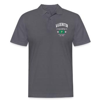 Washington - Männer Poloshirt - Anthrazit - Vorne - Nico (186cm)