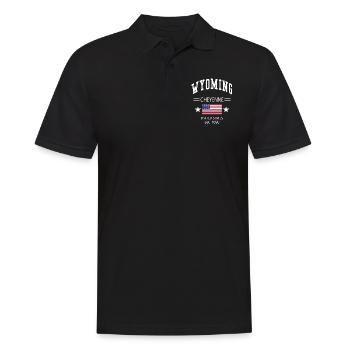 Wyoming - Männer Poloshirt - Schwarz - Vorne - Kai (181cm)