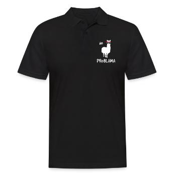 No Problama white - Men's Polo Shirt - black - Front - Kai (181cm)