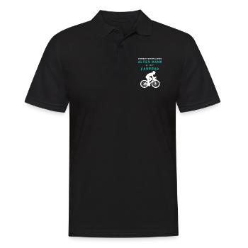 Fahrrad - Alten Mann - Männer Poloshirt - Schwarz - Vorne - Kai (181cm)