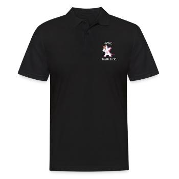 Große Schwester Einhorn Dab - Männer Poloshirt - Schwarz - Vorne - Kai (181cm)