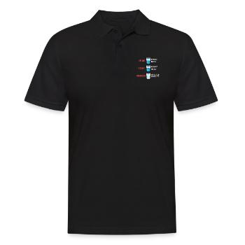 Optimist Pessimist Buchhalter - Männer Poloshirt - Schwarz - Vorne - Kai (181cm)