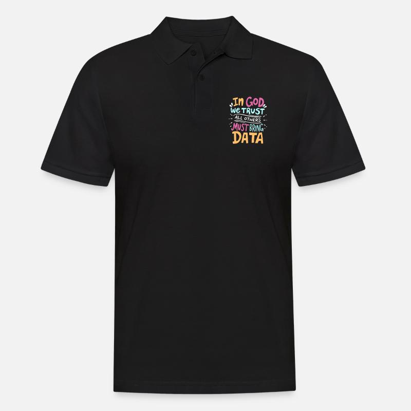 Lustiger Datenanalytiker Programmierer Spruch - Männer Poloshirt - Schwarz
