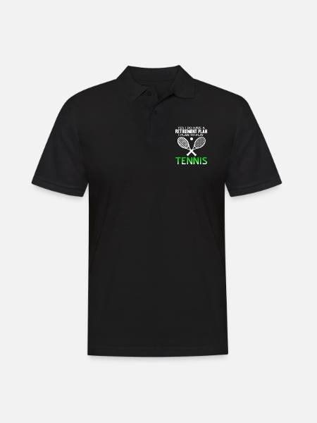 Pension de tennis disant - je jouerai au tennis - Polo Homme - noir