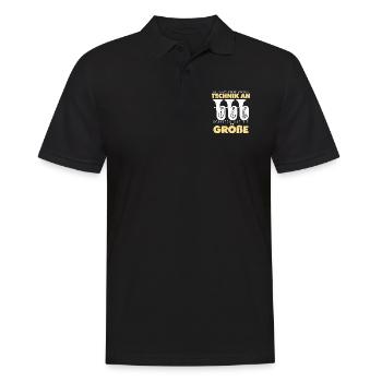 Tuba nicht auf die Technik Blasmusik Tubist Tuba - Männer Poloshirt - Schwarz - Vorne - Kai (181cm)