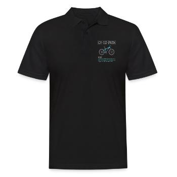 Funny Cycopath Bicycle Rider - Männer Poloshirt - Schwarz - Vorne - Kai (181cm)