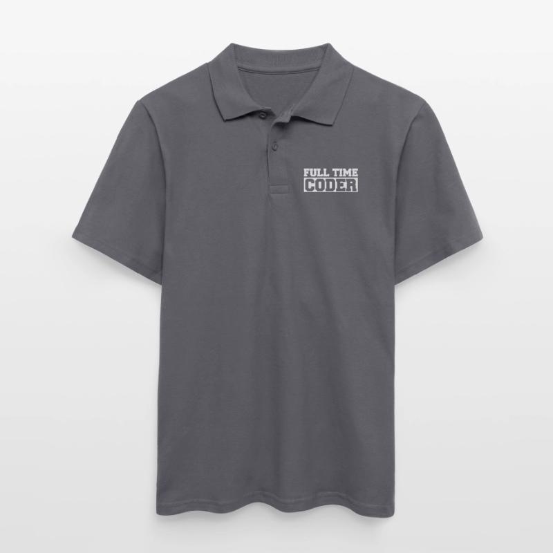 Full Timer Coder Programmer Humor Nerd Männer Poloshirt