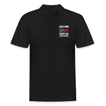 Beer Pong proofs that Sports and Alcohol do mix - Men's Polo Shirt - black - Front - Kai (181cm)