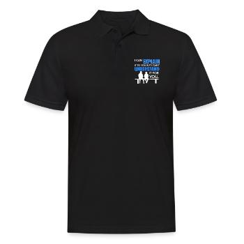 Explain it to you but can not understand it for you - Men's Polo Shirt - black - Front - Kai (181cm)