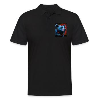Portrait d’ours - Polo Homme - noir - Devant - Kai (181cm)