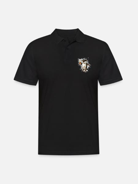 Pinguin Bier Lustig - Männer Poloshirt - Schwarz