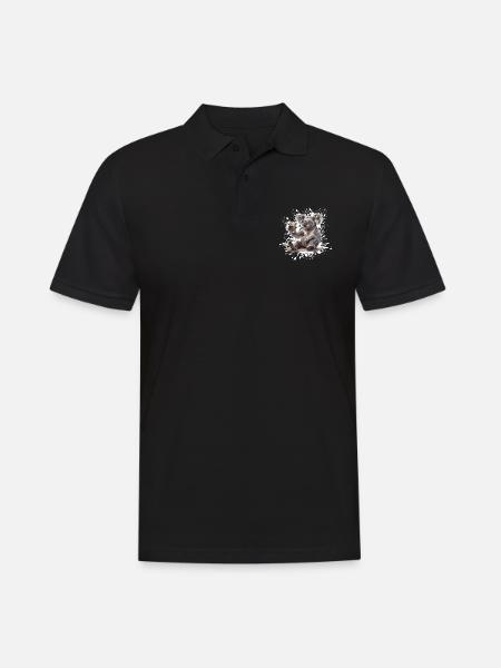 Koala Bier Lustig - Männer Poloshirt - Schwarz